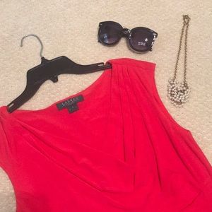 Red Ruched Cocktail Dress